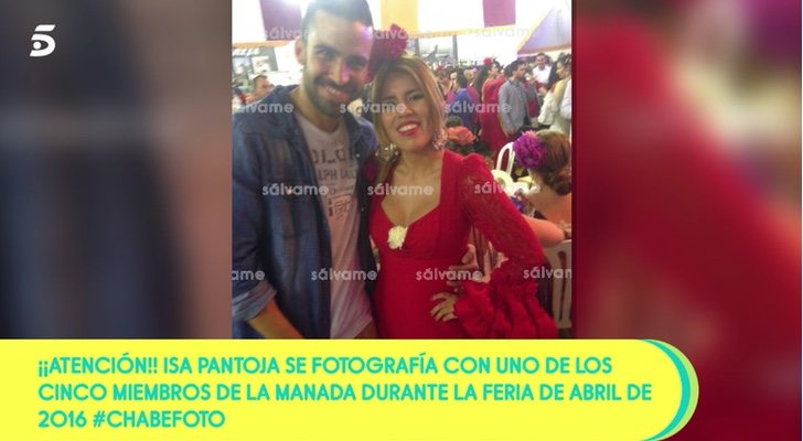 Momento en el que 'Sálvame' muestra la foto de Chabelita