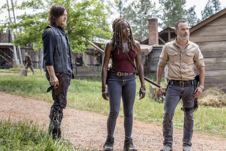 Daryl, Michonne y Rick en 'The Walking Dead'