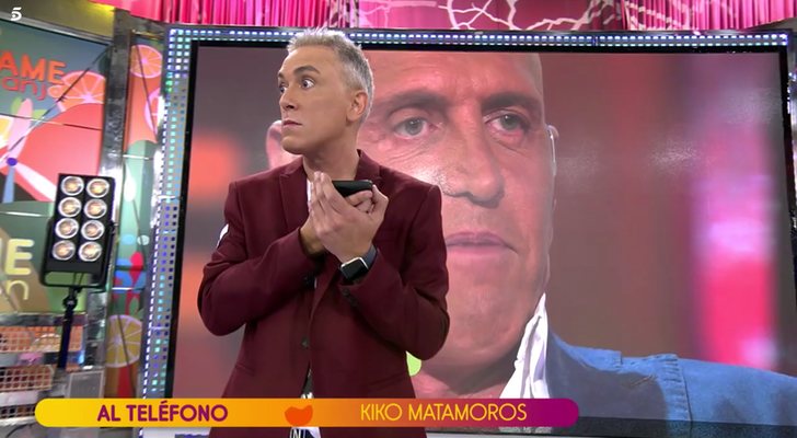 Kiko Matamoros al teléfono de 'Sálvame'