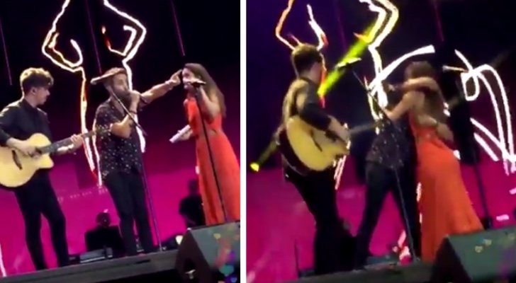 Roberto sube a cantar con Amaia y Roi