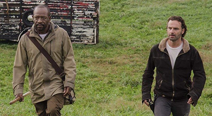 Lennie James con Andrew Lincoln en 'The Walking Dead'