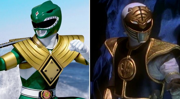 El Green Ranger y el White Ranger de 'Power Rangers'