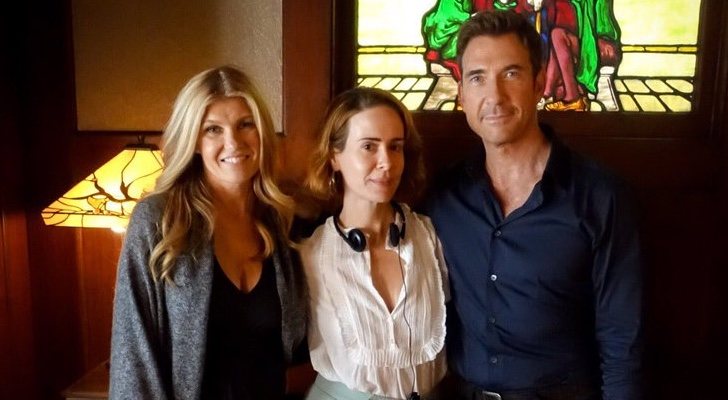 Connie Britton, Sarah Paulson y Dylan McDermott en el rodaje de &#39;American Horror Story: Apocalypse&#39;