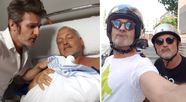 Jesús Olmedo y Jordi Rebellón, en el hospital y una vez dada el alta