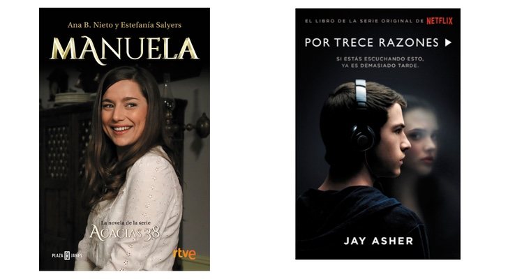 Libro "Manuela" de 'Acacias, 38' y libro de 'Por trece razones'