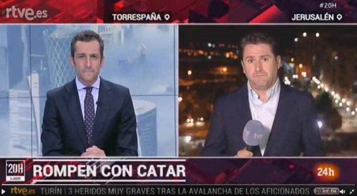 Zancajo durante el informativo