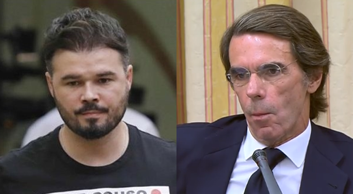 Gabriel Rufián y José María Aznar