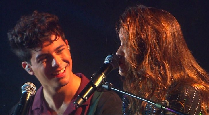 Alfred y Amaia en el concierto de 'OT' del Bernabéu