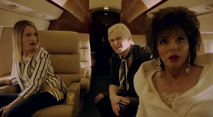 Leslie Grossman, Evan Peters y Joan Collins en el 8x01 de &#39;American Horror Story&#39;