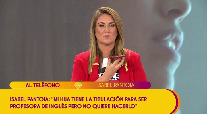 Carlota Corredera habla por teléfono con Isabel Pantoja en &#39;Sálvame&#39;
