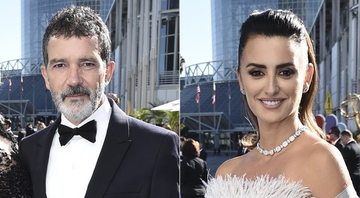 Antonio Banderas y Penélope Cruz en la alfombra roja de los Emmy 2018