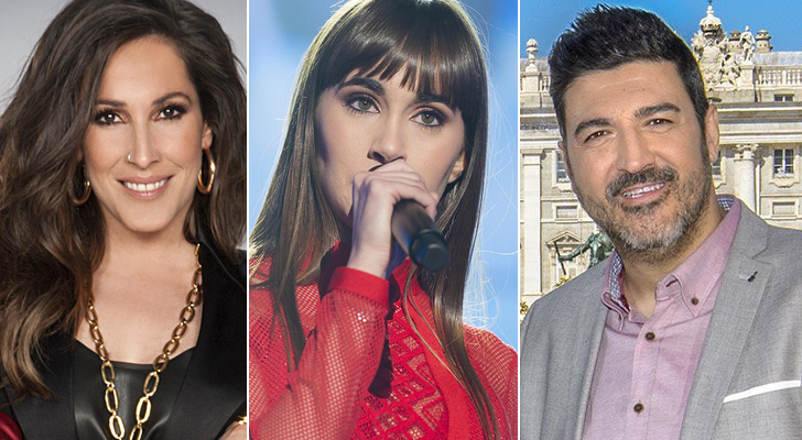 Aitana, Malú y Tony Aguilar