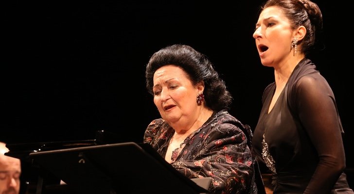 Montserrat Caballé junto a su hija Montserrat Marti