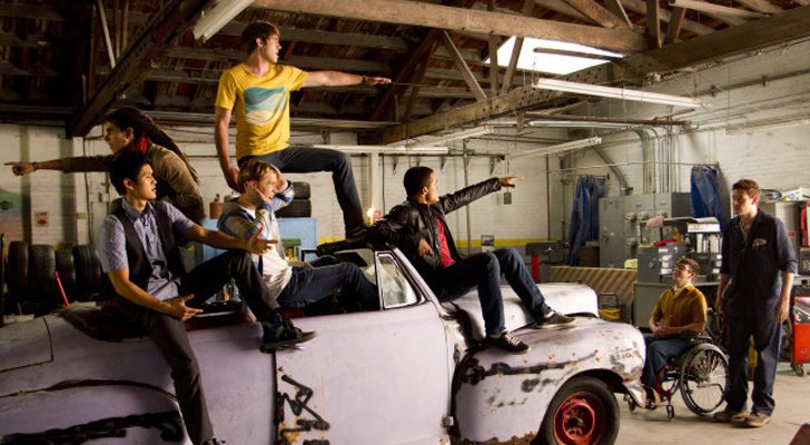 El reparto de 'Glee' en los ensayos del musical "Grease" en el episodio de "Glease"