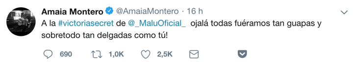 Tuit de Amaia Montero contra Malú