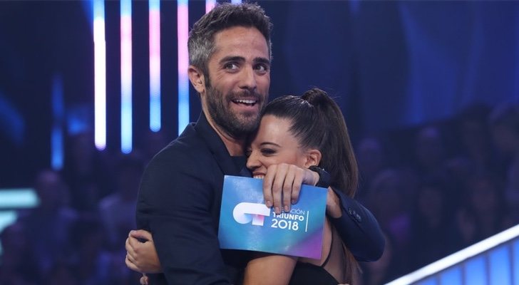 Roberto Leal y Noelia, abrazados en 'OT 2018'
