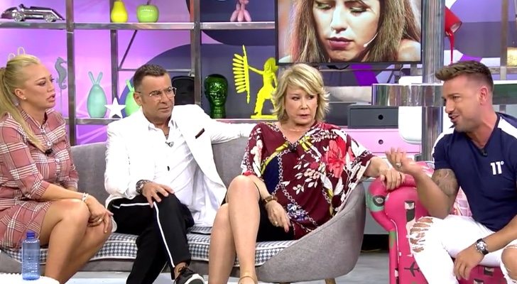 Belén Esteban, Jorge Javier Vázquez, Mila Ximénez y Rafa Mora en 'Sálvame'
