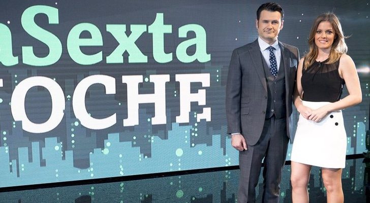 Iñaki López y Andrea Ropero en el plató de 'laSexta Noche'
