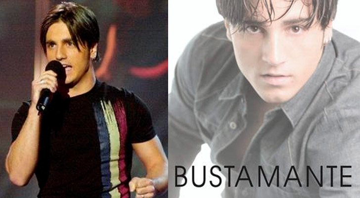 A la izquierda, David Bustamante en &#39;Operación triunfo&#39;. A la derecha, la portada de &quot;Bustamante&quot;, su primer disco
