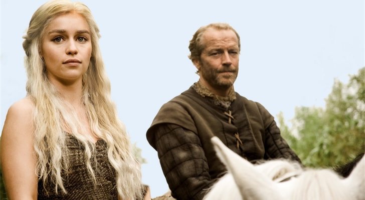 Danaerys Targaryen y Ser Jorah Mormont en 'Juego de Tronos'