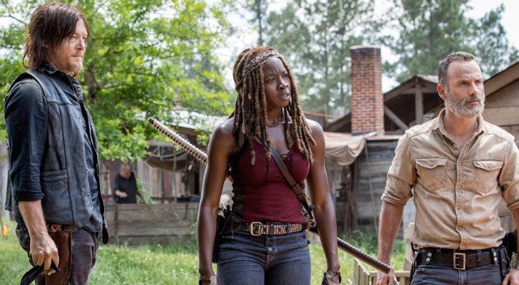 Norman Reedus, Danai Gurira y Andrew Lincoln en la 9ª temporada de 'The Walking Dead'