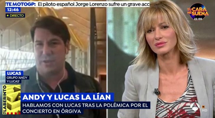 Lucas y Susanna Griso durante la entrevista en 'Espejo público' por el incidente en Órgiva