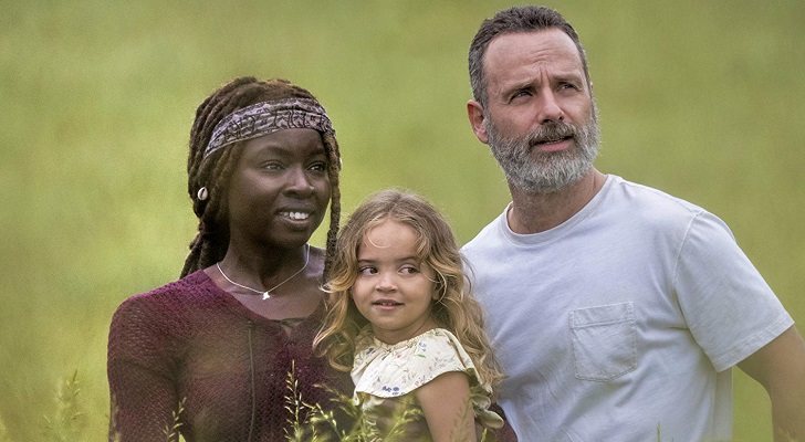 Michonne, Judith y Rick en la novena temporada de 'The Walking Dead'