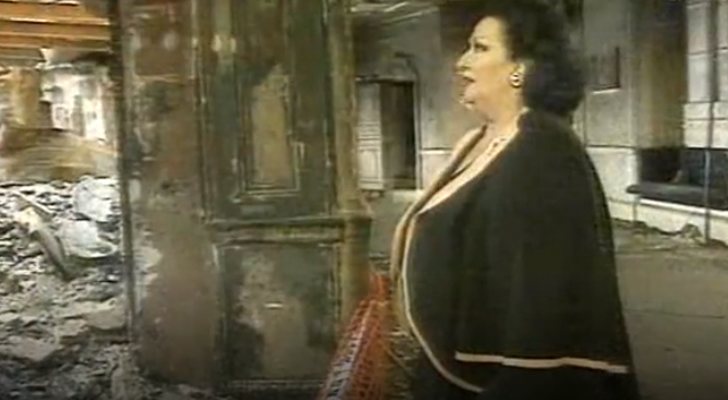Montserrat Caballé canta entre las ruinas de Liceu de Barcelona en 'Informe Semanal'