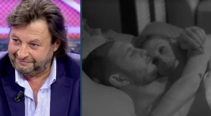 El padre de Techi viendo las imágenes del edredoning de su hija y Omar