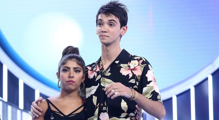 África y Dave tras ser nominados en la Gala 2 de Operación Triunfo 2018