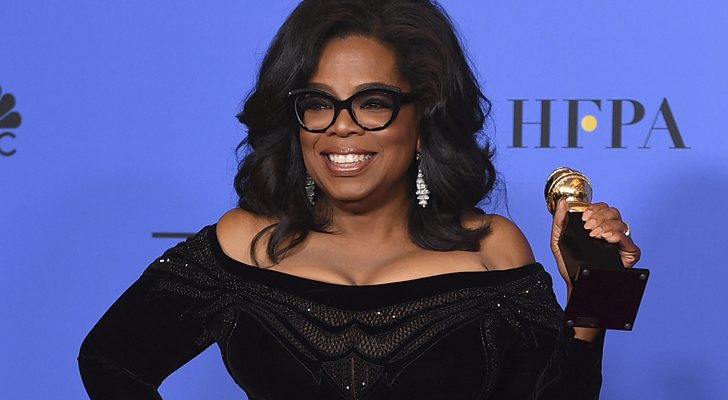 Oprah Winfrey en los Globos de Oro 2018