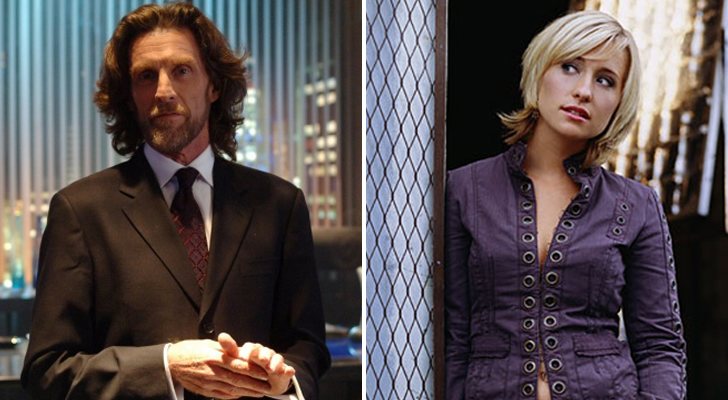 John Glover es Lionel Luthor y Allison Mack interpreta a Chloe Sullivan en 'Smallville'