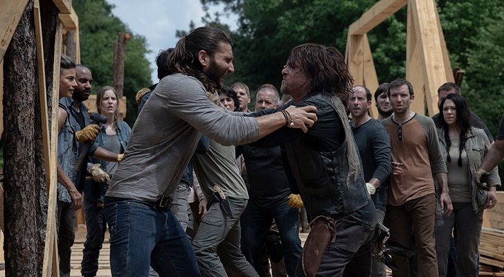 Daryl pelea con Justin en 'The Walking Dead'
