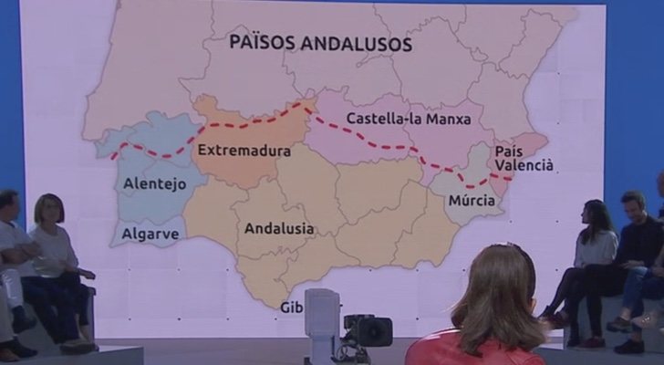 El mapa de los "Países Andaluces" mostrado en 'Preguntes freqüents'