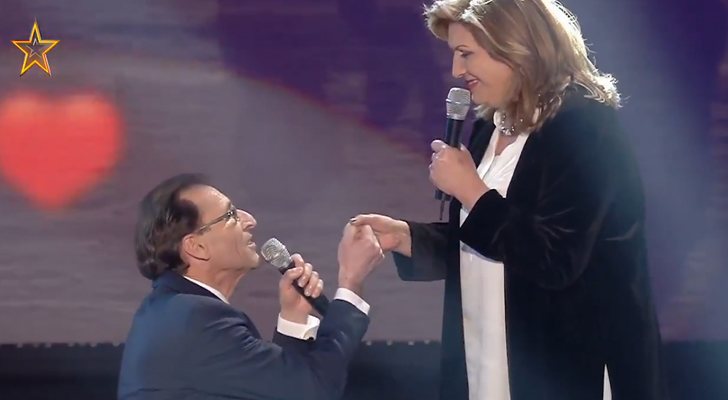 Antolín y su pareja en el escenario de 'Got Talent España', en 2016