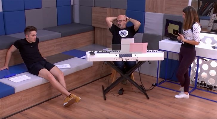 Damion y Sabela en la clase de Joan Carles Capdevilla