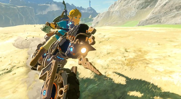 Link conduce su motocicleta en "Breath of the Wild"