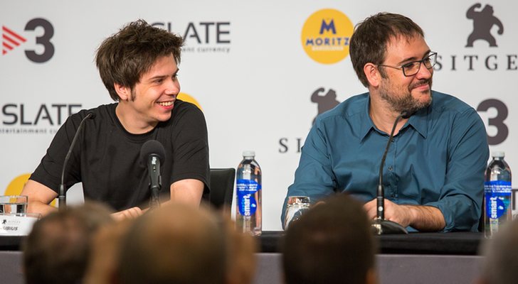 Rubius y Alexis durante la presentación de la serie en Sitges