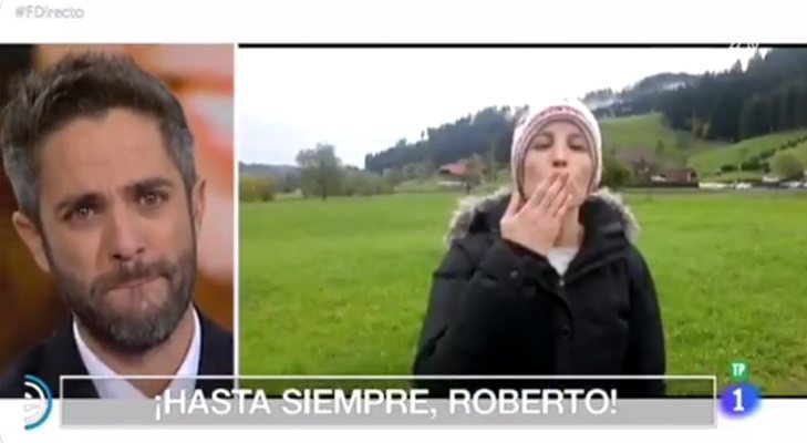 Roberto Leal, emocionado en su despedida de 'España Directo'