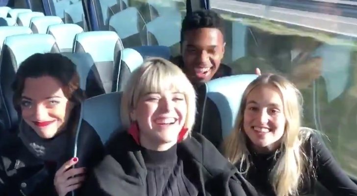 Noelia, Alba, Famous y María de camino a Madrid