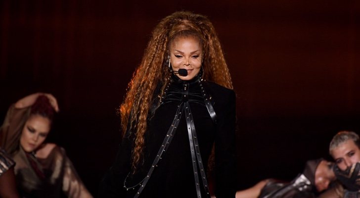 Janet Jackson durante su actuación en los MTV EMAs 2018