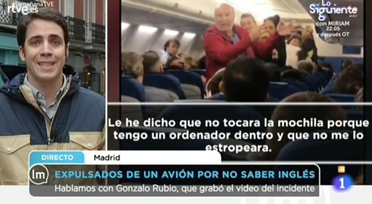 El testigo de la expulsión de los ancianos de un avión habla en 'La mañana' de TVE