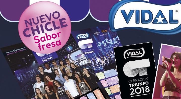 Imagen promocional de los chicles Vidal de 'OT 2018'