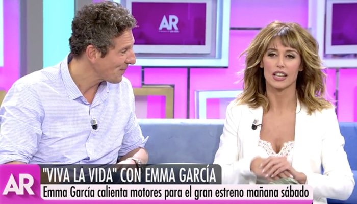 Joaquín Prat y Emma García en 'El programa de Ana Rosa'