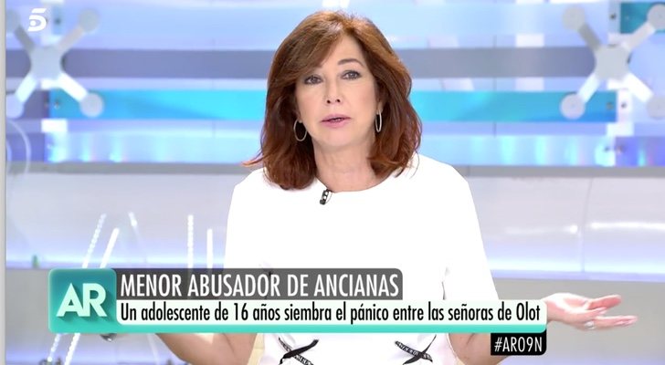 Ana Rosa Quintana al ver que llaman ancianas a mujeres de 60 años en 'El programa de Ana Rosa'