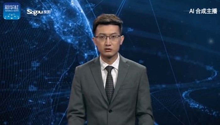 El presentador virtual de Xinhua