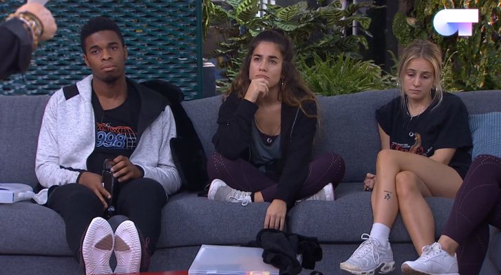 Algunos de los concursantes de &#39;OT 2018&#39; durante la bronca de Noemí Galera