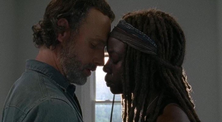 Danai Gurira y Andrew Lincoln como Michonne y Rick en 'The Walking Dead'