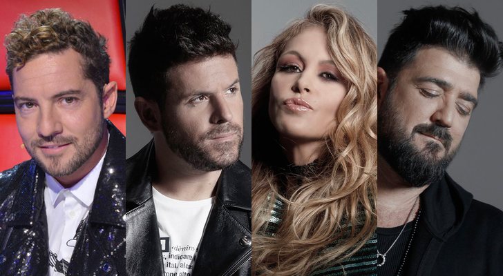 David Bisbal, Pablo López, Paulina Rubio y Antonio Orozco, coaches de &#39;La Voz Senior&#39;
