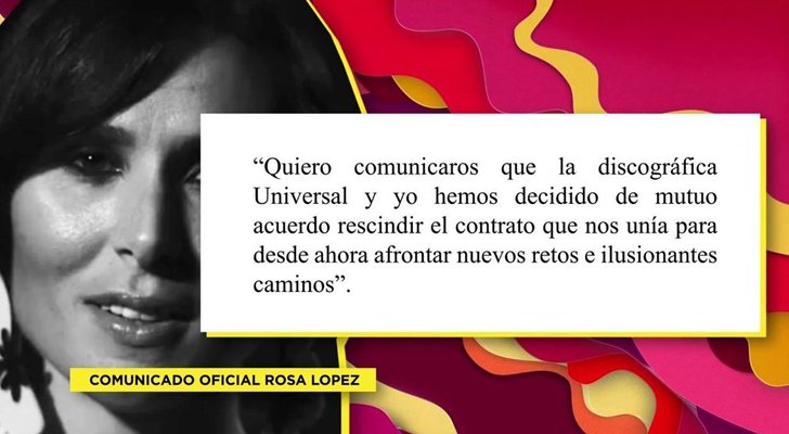 Fragmento del comunicado de Rosa López recogido en 'Socialité'